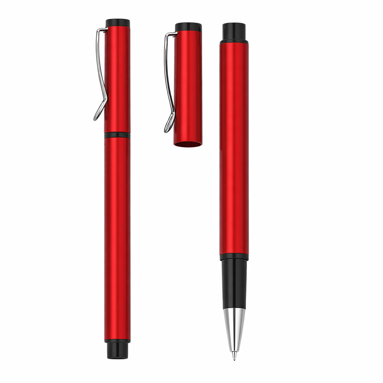 YAPRAKLI KIRMIZI ROLLER KALEM