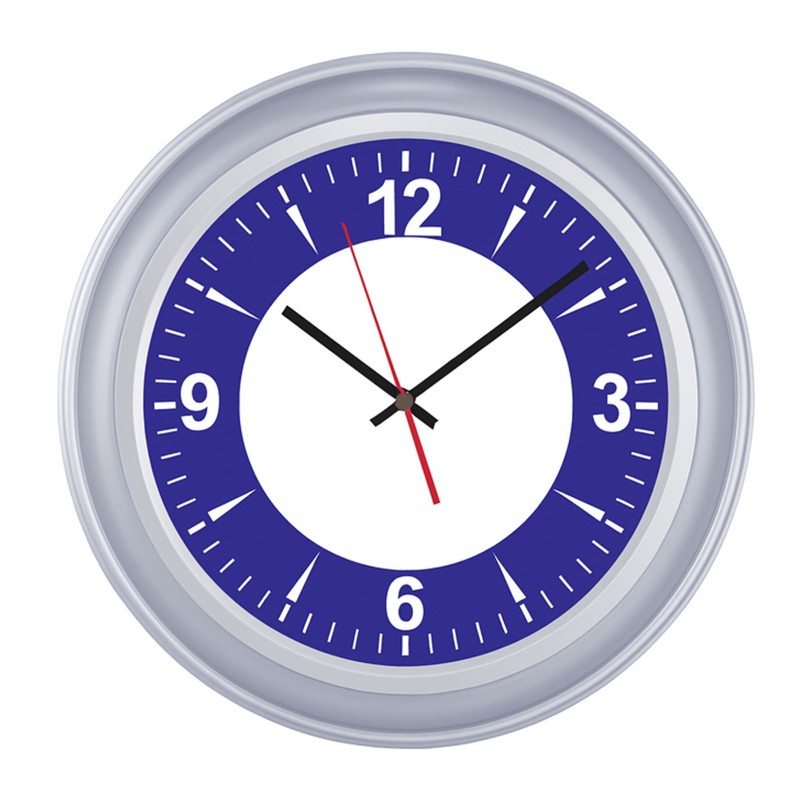 BENDİS509 GÜMÜŞ BRİSTOL KADRAN DUVAR SAATİ (400 MM)